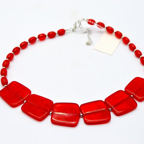 Tanya creations red acrylic necklace - Picture 1 of 5